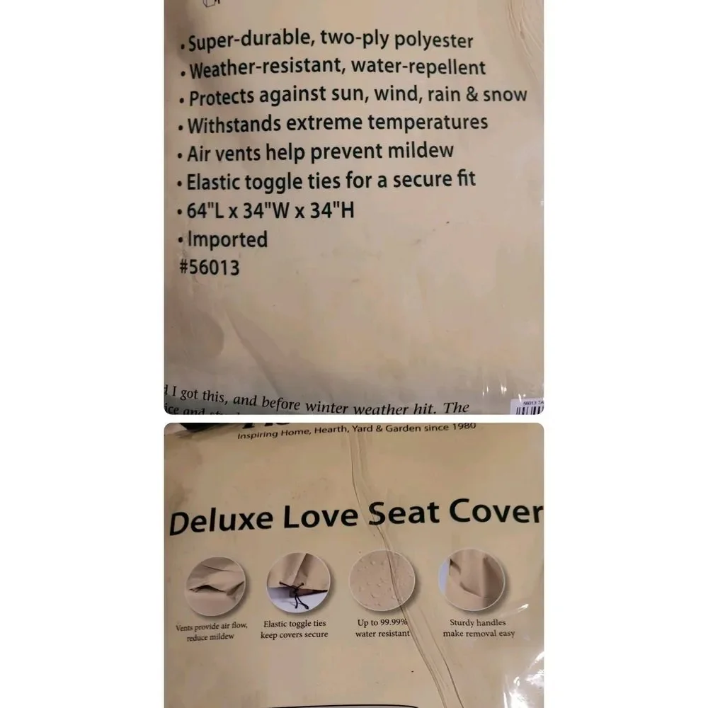 Deluxe Large Gas Grill Cover - Tan